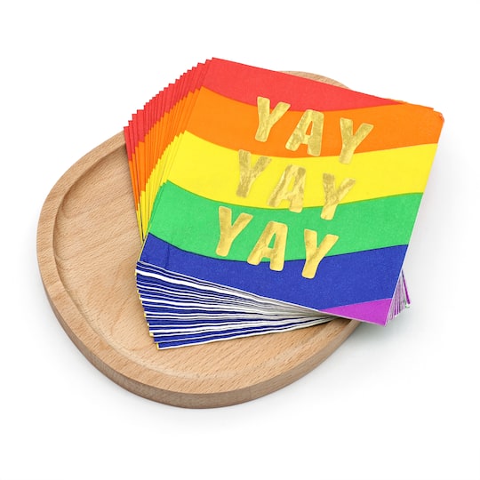 Yay Pride Rainbow Paper Cocktail Napkins, 20ct. by Celebrate It™